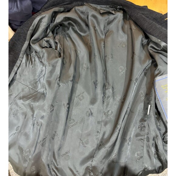 Vtg. Messori Mens US L 42 Charcoal Gray Heather Italian Wool Blend Blazer Jacket - Picture 7 of 10